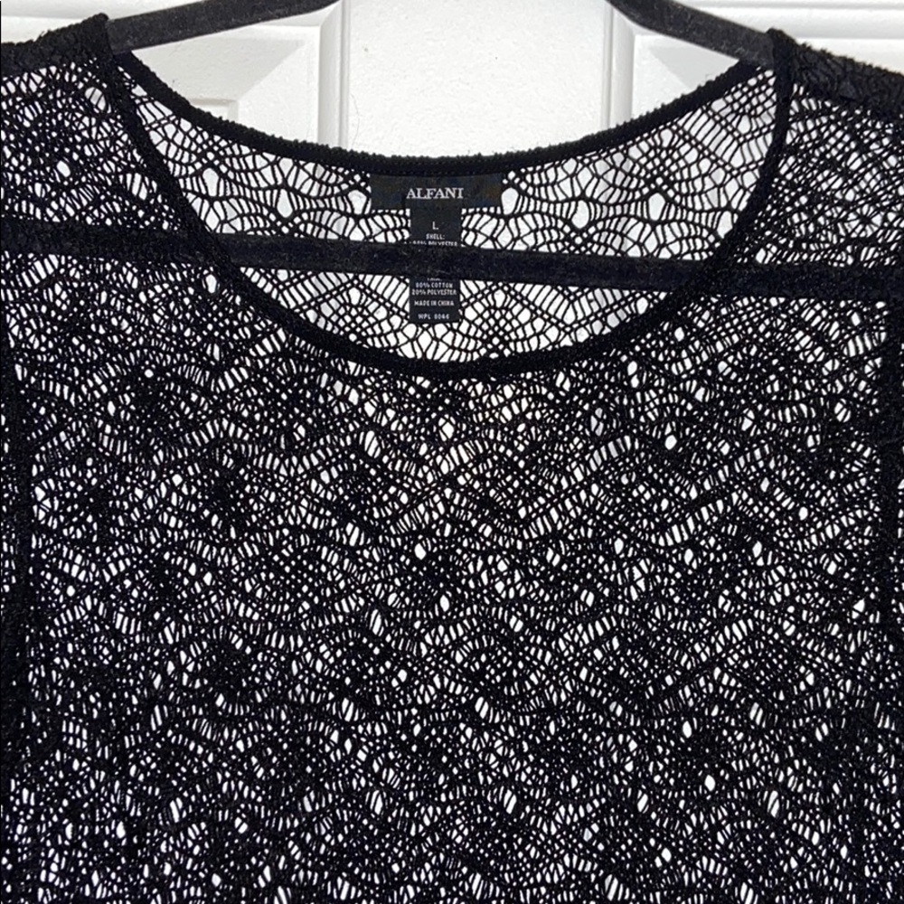 NWOT ALFANI lace overlay blouse or top - Picture 2 of 4